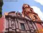 Torre hecha de argamesa y fachada de cantera rosa, Oratorio San Felipe Neri