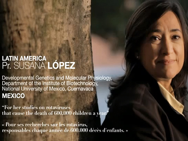 Científica mexicana recibió el Premio l'Oréal-Unesco 2012 "La Mujer y la Ciencia"