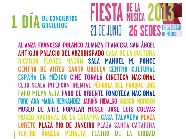 Fiesta de la Música 2013 en la ciudad de México