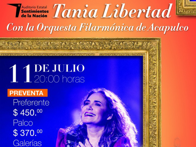 Tania Libertad con la Orquesta Filarmónica de Acapulco, julio 2013