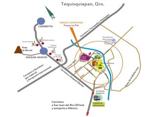 Mapa de ubicación Parque La Pila de Tequisquiapan