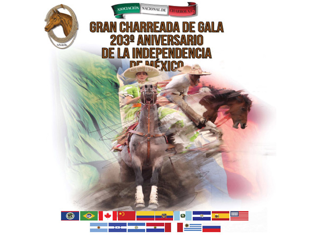 Gran Charreada de Gala 203º Aniversario de la Independencia de México