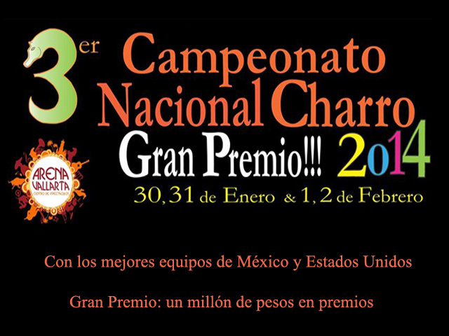 3er. Campeonato Nacional Charro Gran Premio 2014 en Puerto Vallarta