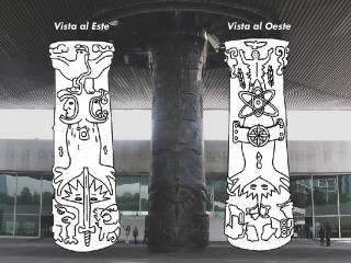 Escultura monumental 'el paraguas': símbolo del Museo Nacional de