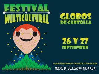 Cartel oficial Festival Cultural Globos de Cantolla Milpa Alta 2015
