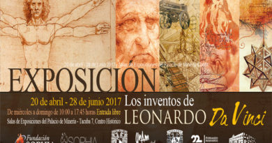 Los inventos de Leonardo Da Vinci se exhiben en el Palacio de Minería