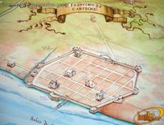 Antiguo trazo de la Ciudad de Campeche.