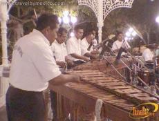 A band with three marimbas