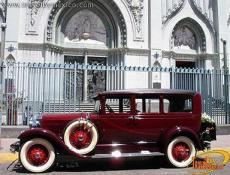 A wedding procession car at the Church