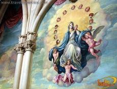 A mural of the Virgen Mary