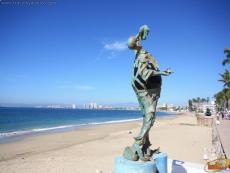 The bay in the background