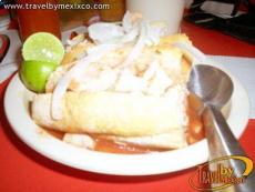 ....the one and only famous smothered sandwich called the ’torta ahogada’