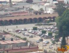 Vista aerea ZÃ³calo de Cholula, Puebla.
