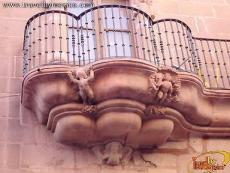 The building is constructed of rose quarry