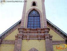 Detail of the church front