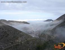 Panorámica de Real de Catorce con neblina