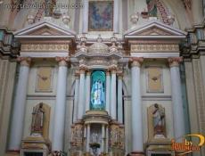 The main altar inside the temple