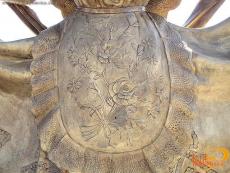 Detail of embroidery on the sculpture