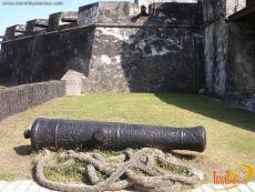 Uno de los 22 cañones del baluarte utilizados para la defensa del puerto